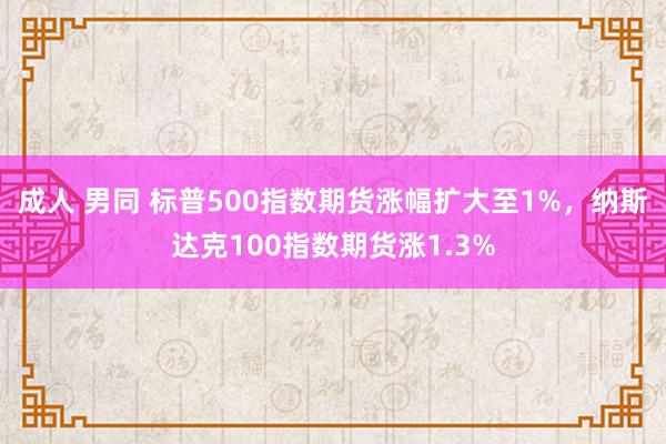 成人 男同 标普500指数期货涨幅扩大至1%，纳斯达克100指数期货涨1.3%